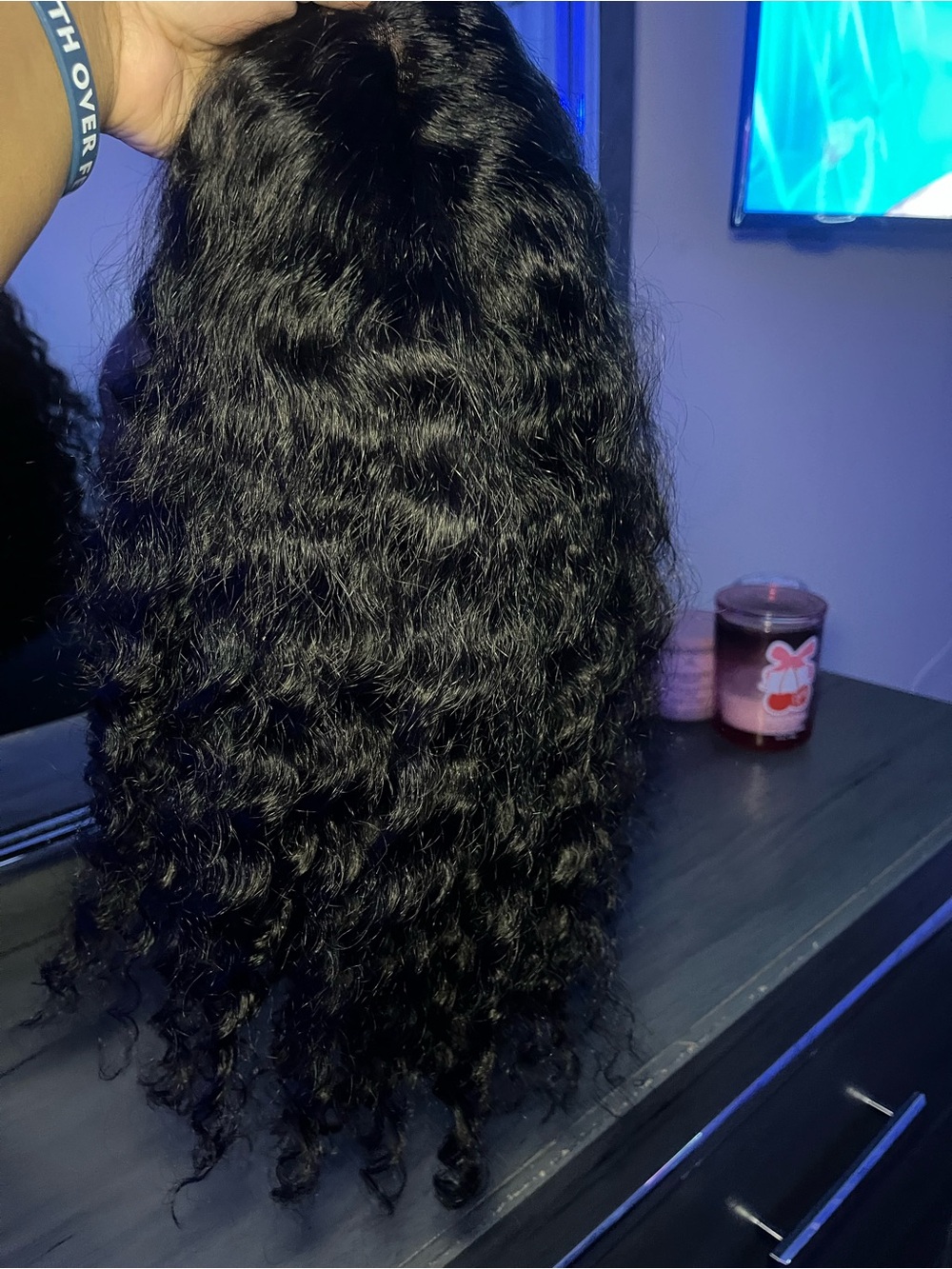 14’ deep wave glueless wig